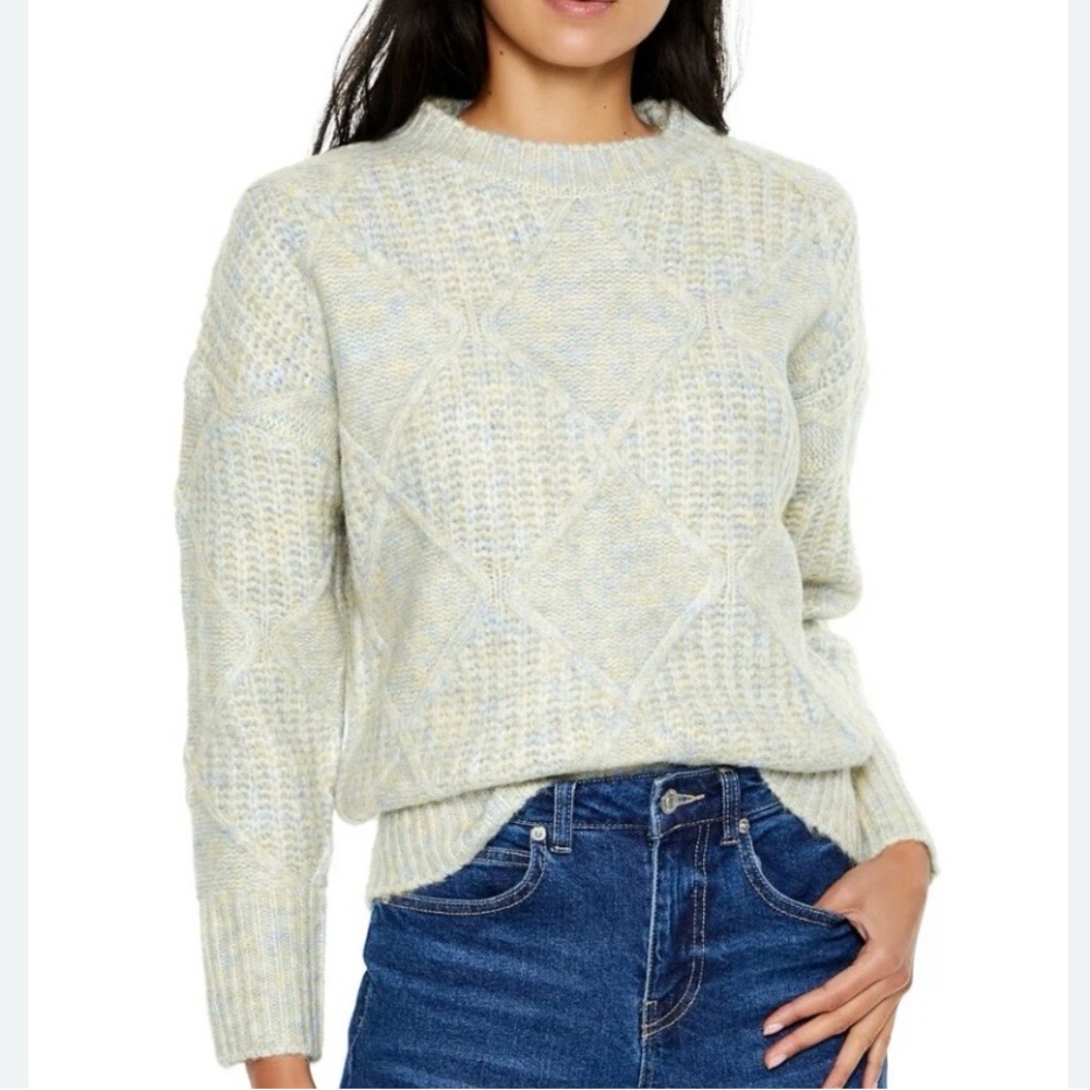 Forever 21 Light Blue Textured Sweater